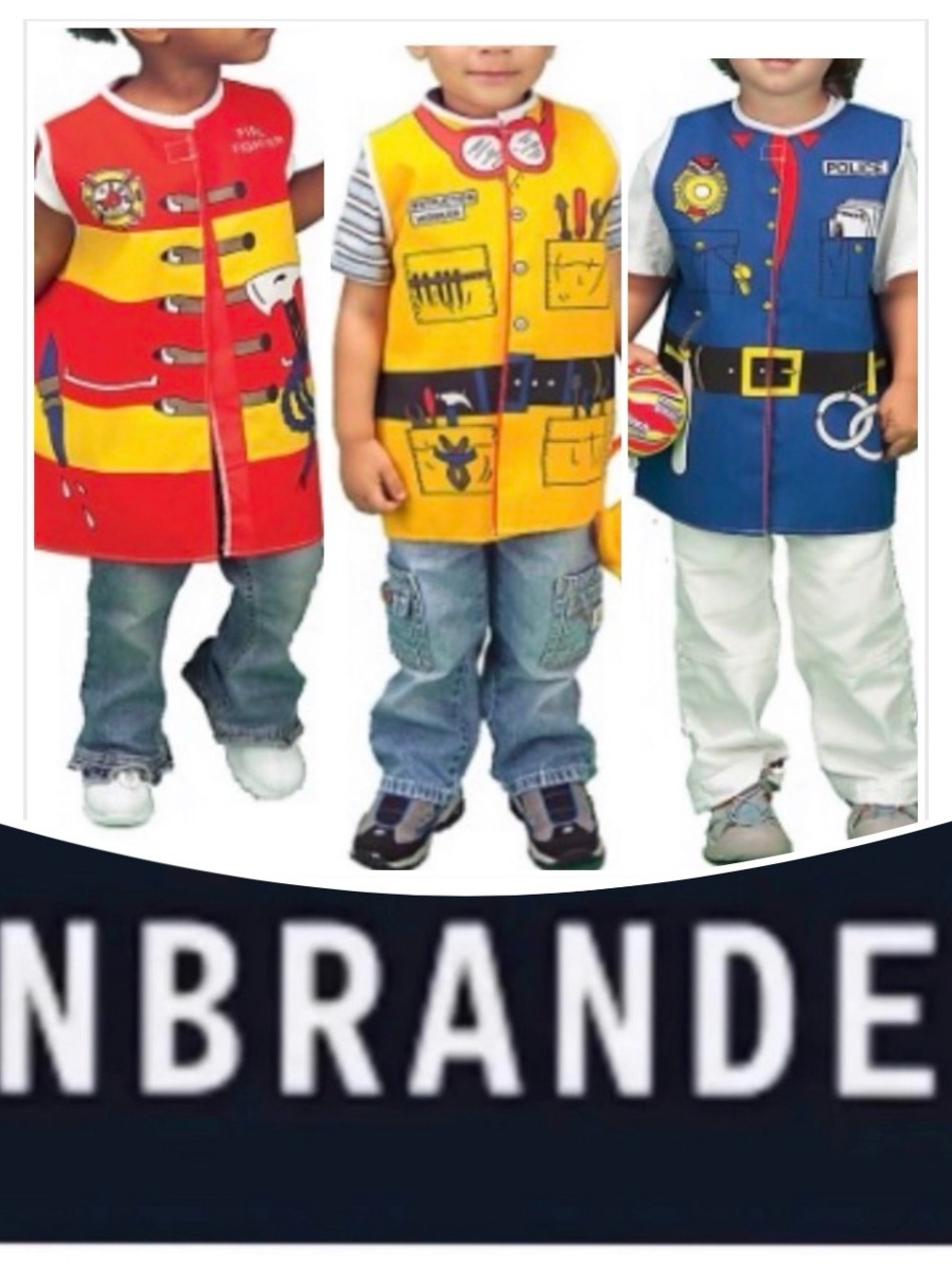 UNBRANDED Toddler Career Costumes Community Helper Vests, 7 Pack